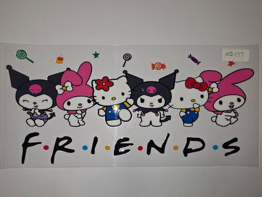 Sanrio Friends Kuromi Hello Kitty My Melody Tumbler Wrap - Cute Kawaii Drinkware Design