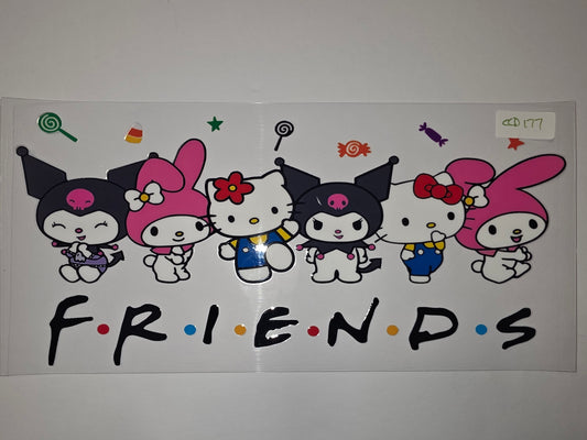 Sanrio Friends Kuromi Hello Kitty My Melody Tumbler Wrap | Cute Kawaii Drinkware Design