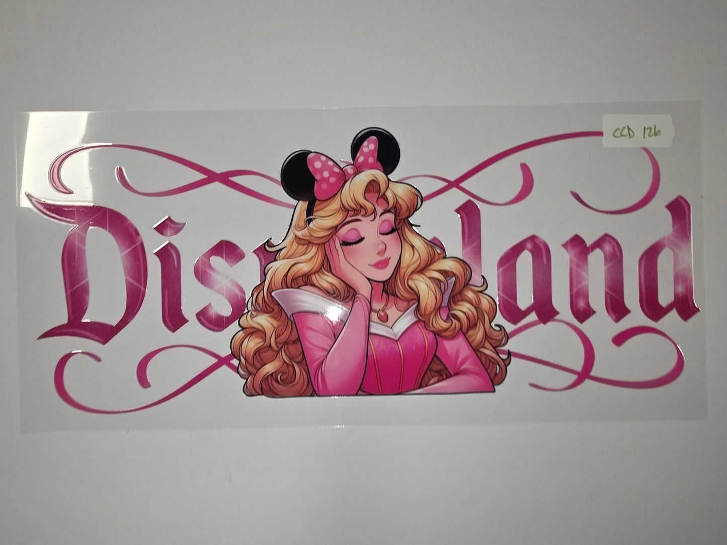 Pink Aurora "Disneyland" Tumbler Wrap - Disney Princess Inspired Drinkware Design