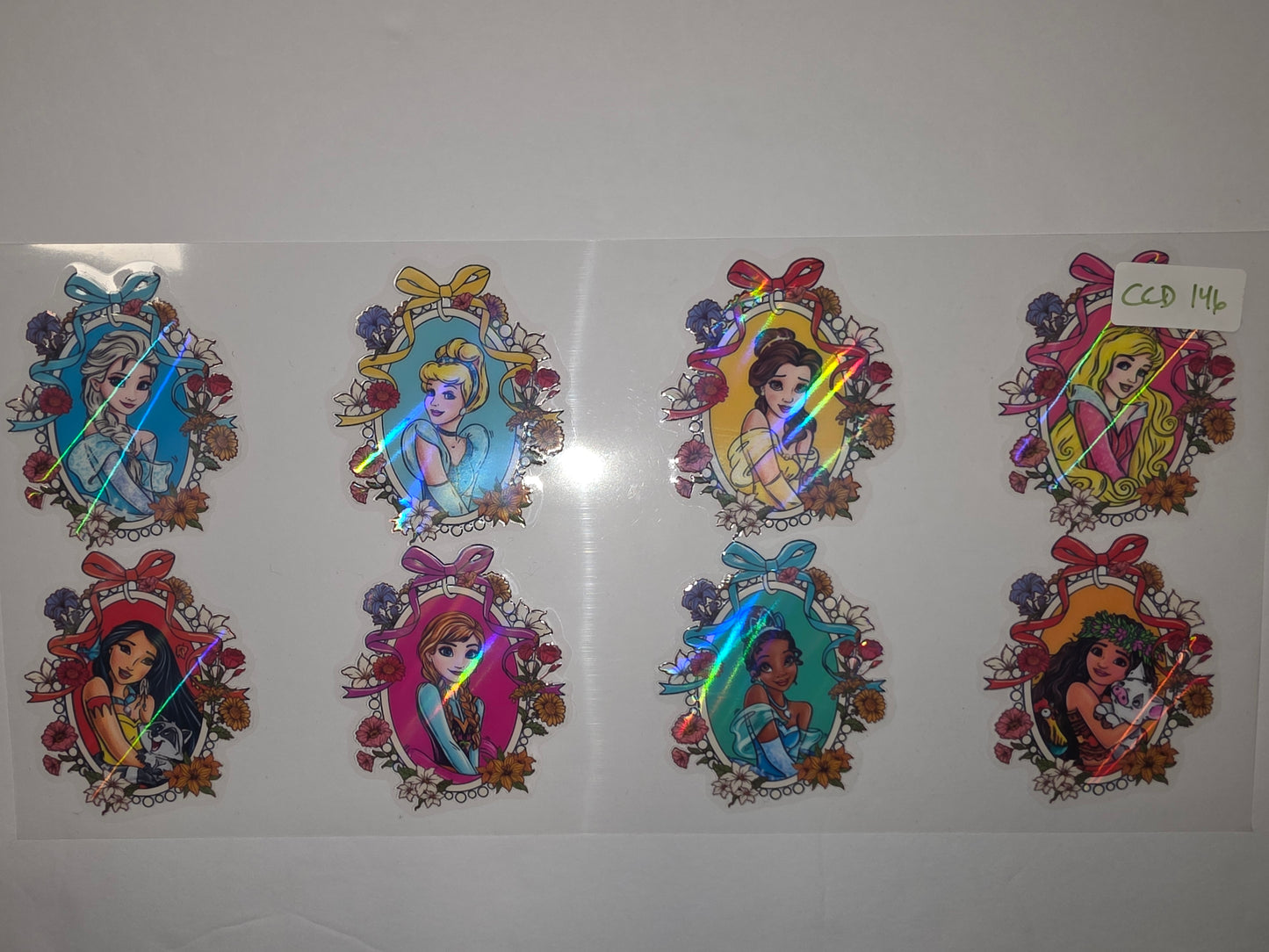Holographic Princess Tumbler Wraps - Fairy Tale Floral Designs