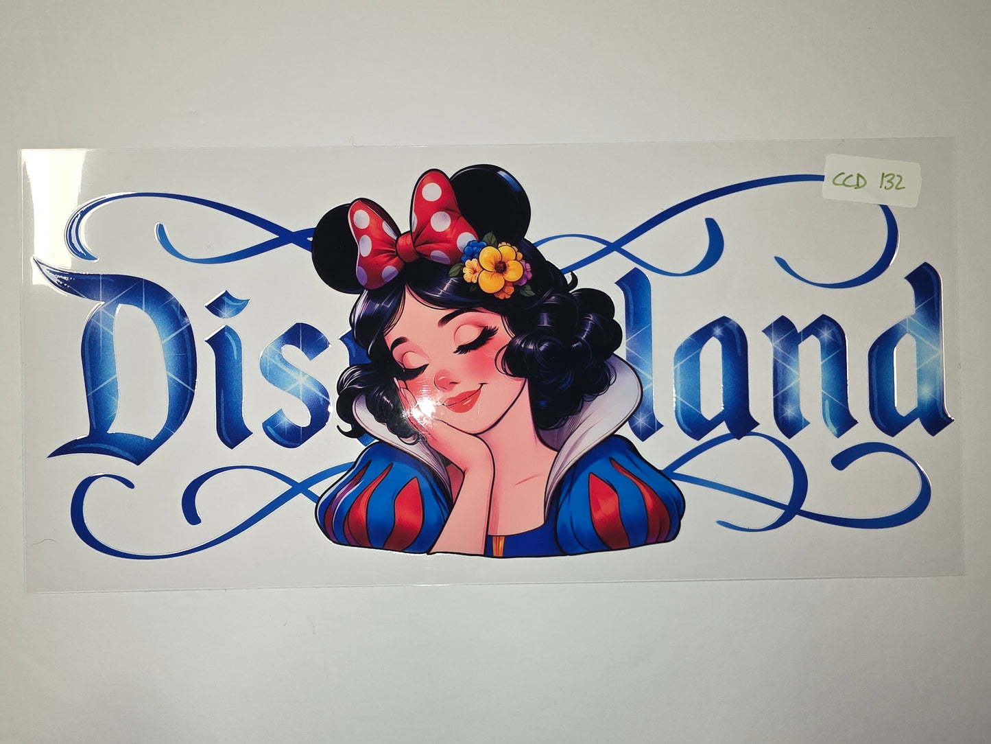 Enchanted Princess with Minnie Ears "Disneyland" Tumbler Wrap | Blue & Red Design