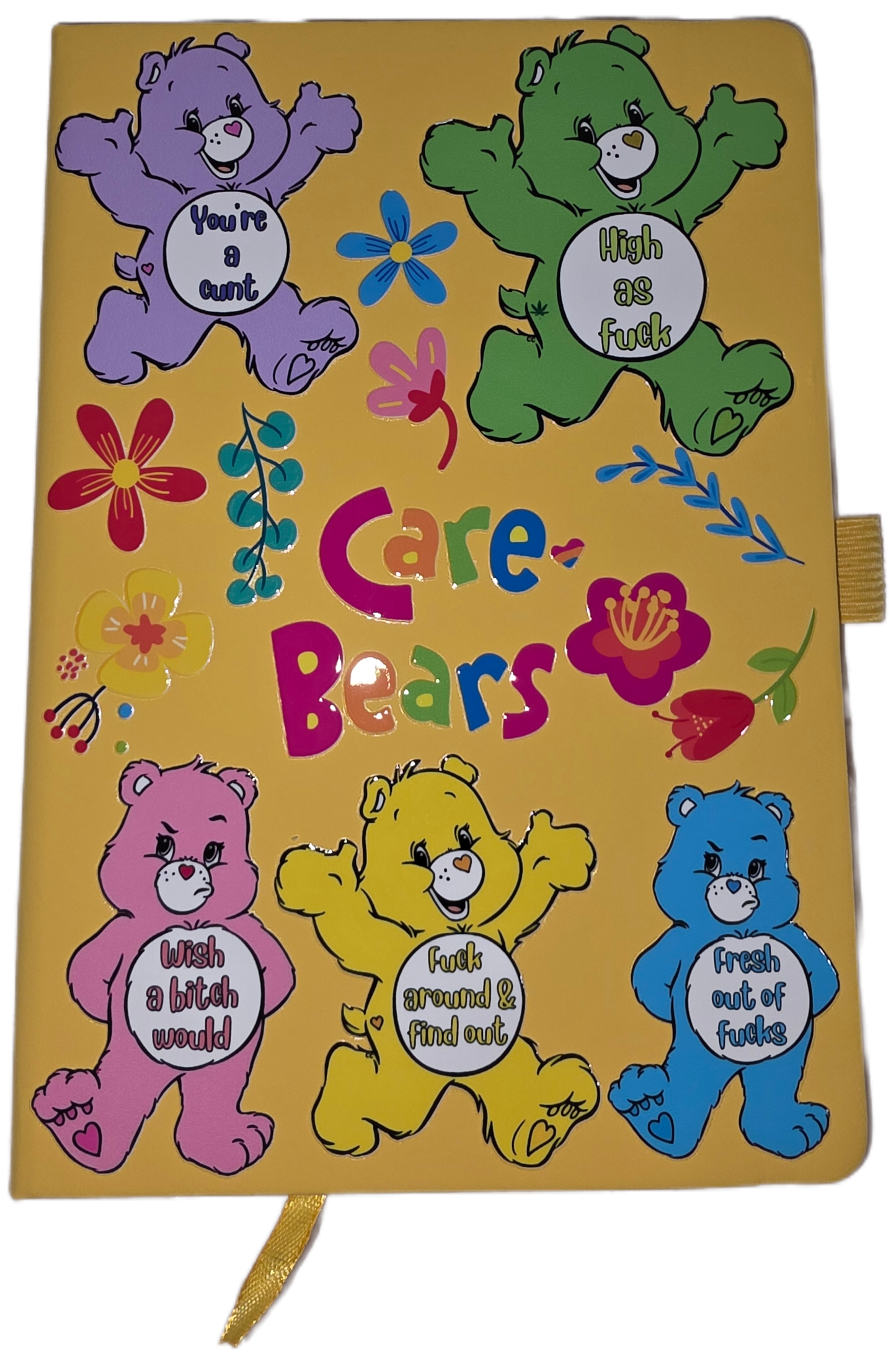 Swear Bears Care Bears A5 Line Journal Notebook 5.5 x 8.2 inch with Pen Holder