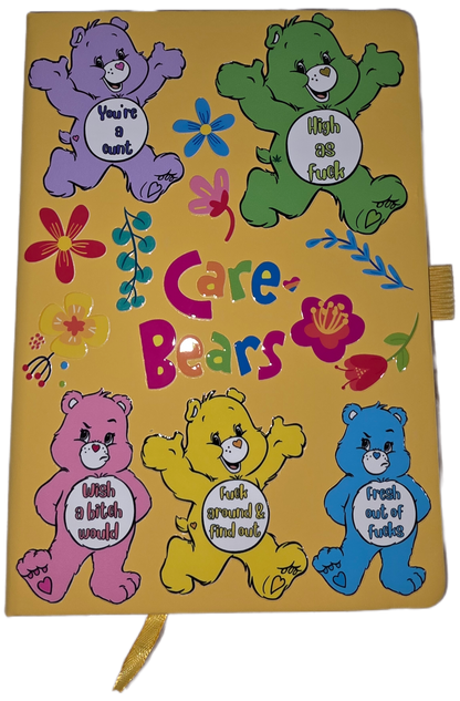 Swear Bears Care Bears A5 Line Journal Notebook 5.5 x 8.2 inch with Pen Holder