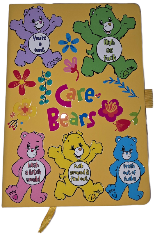 Swear Bears Care Bears A5 Line Journal Notebook 5.5 x 8.2 inch with Pen Holder