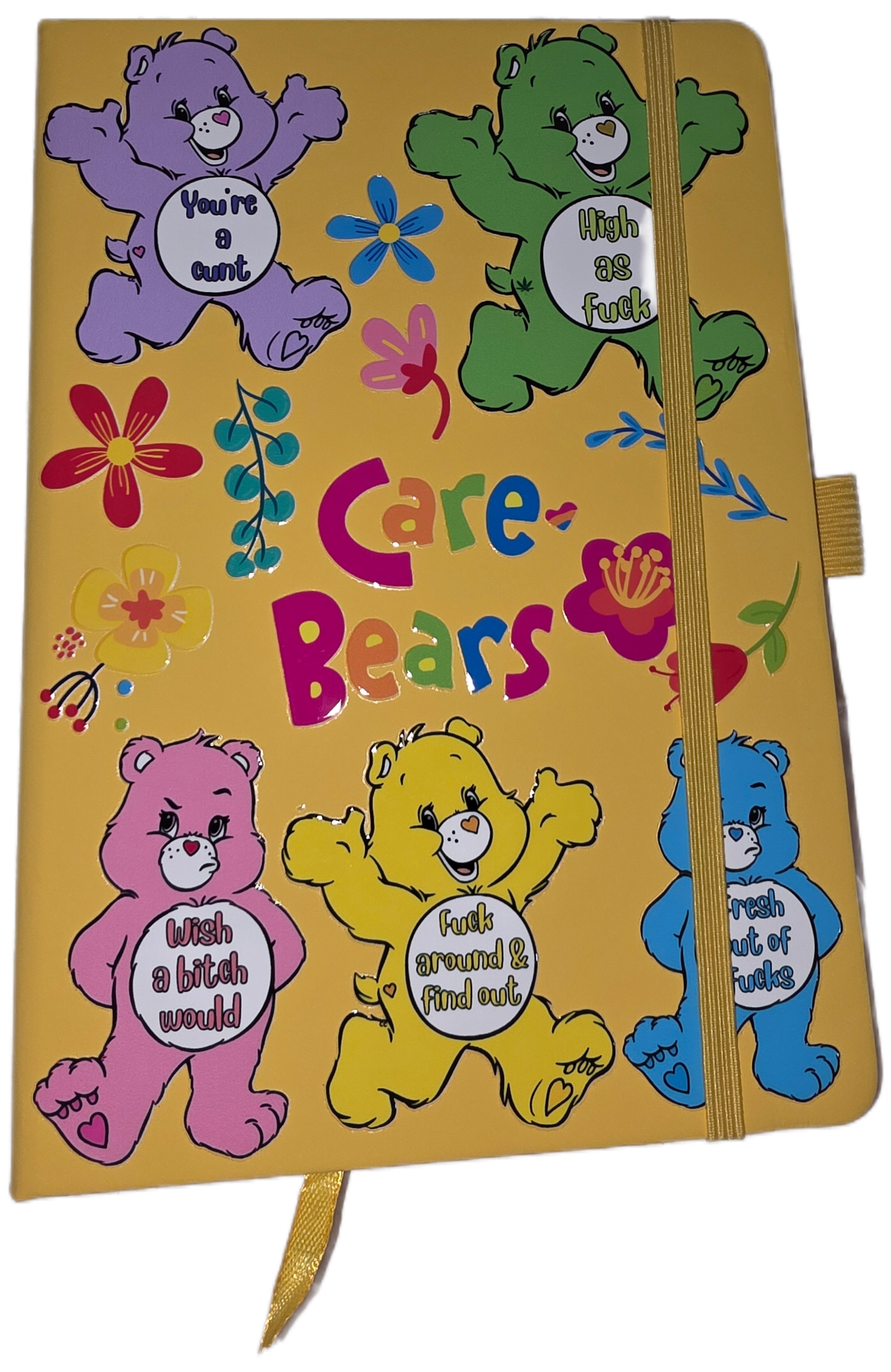 Swear Bears Care Bears A5 Line Journal Notebook 5.5 x 8.2 inch with Pen Holder
