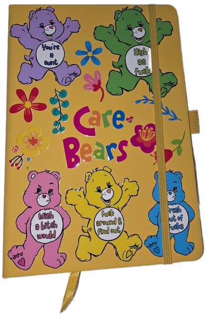 Swear Bears Care Bears A5 Line Journal Notebook 5.5 x 8.2 inch with Pen Holder