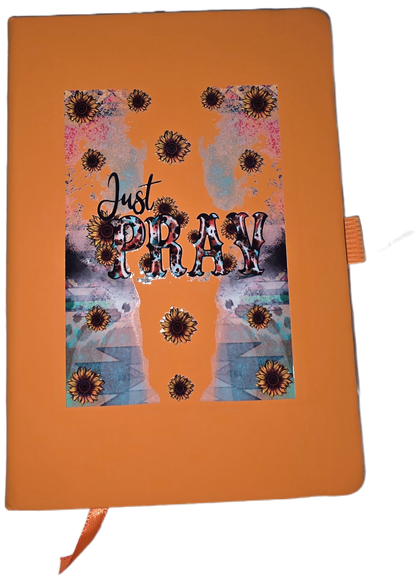 Just Pray A5 Line Journal Notebook 5.5 x 8.2 inch with Pen Holder