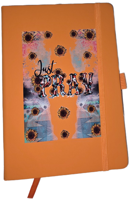Just Pray A5 Line Journal Notebook 5.5 x 8.2 inch with Pen Holder