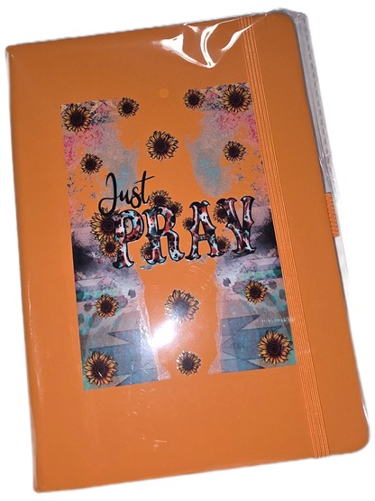 Just Pray A5 Line Journal Notebook 5.5 x 8.2 inch with Pen Holder