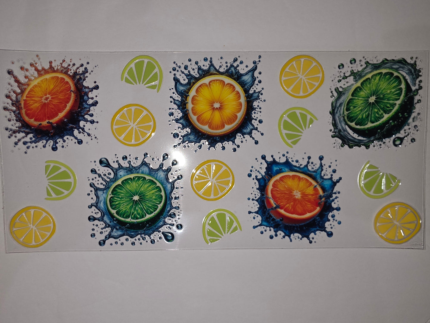 Vibrant Citrus Splash Tumbler Wraps - Oranges, Lemons & Limes - Summer Drinkware Design