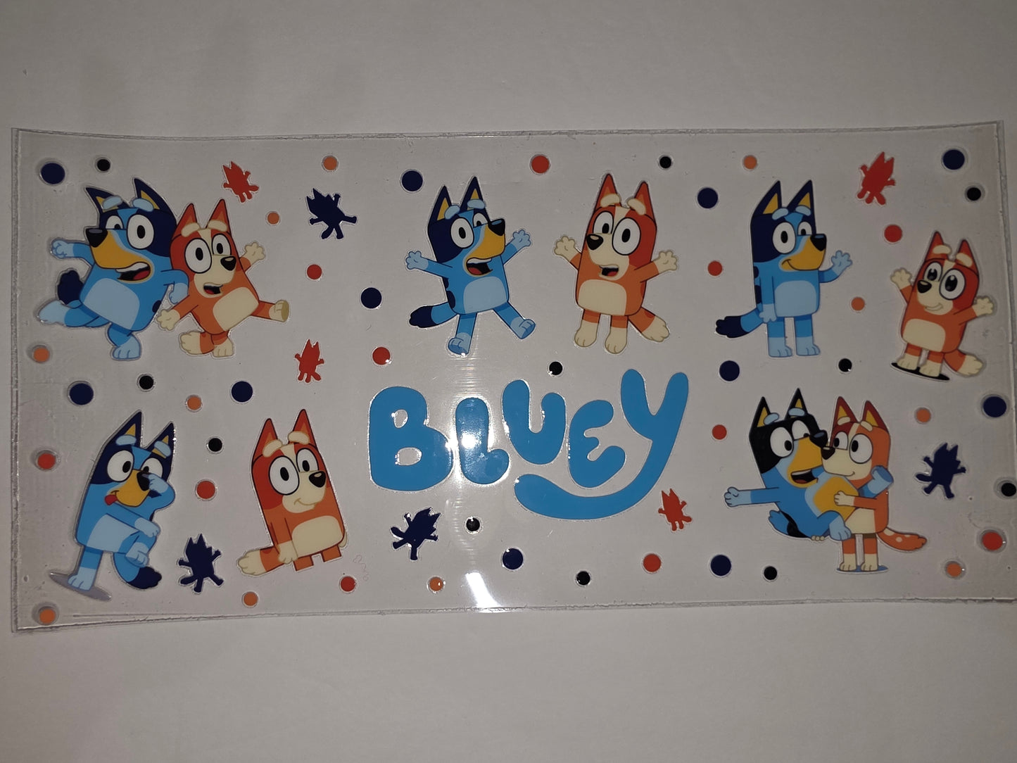 Bluey & Bingo Tumbler Wrap - Cartoon Dog Family Design - Kids Drinkware