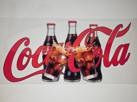 Vintage Coca-Cola Tumbler Wrap - Red Logo, Classic Bottles & Ice Cold Drinks