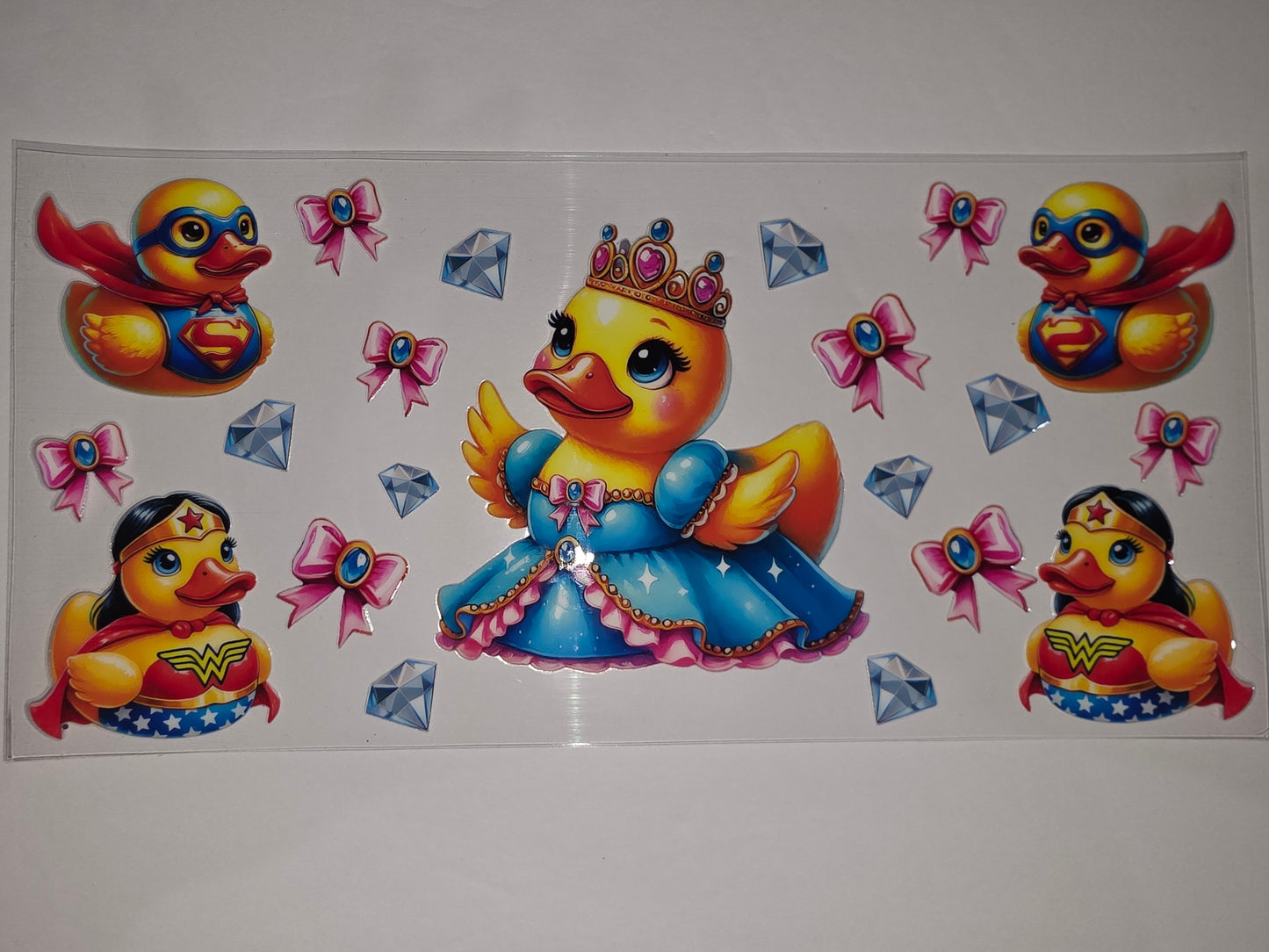 Superhero & Princess Duck Tumbler Wraps - Fun & Whimsical Drinkware Designs
