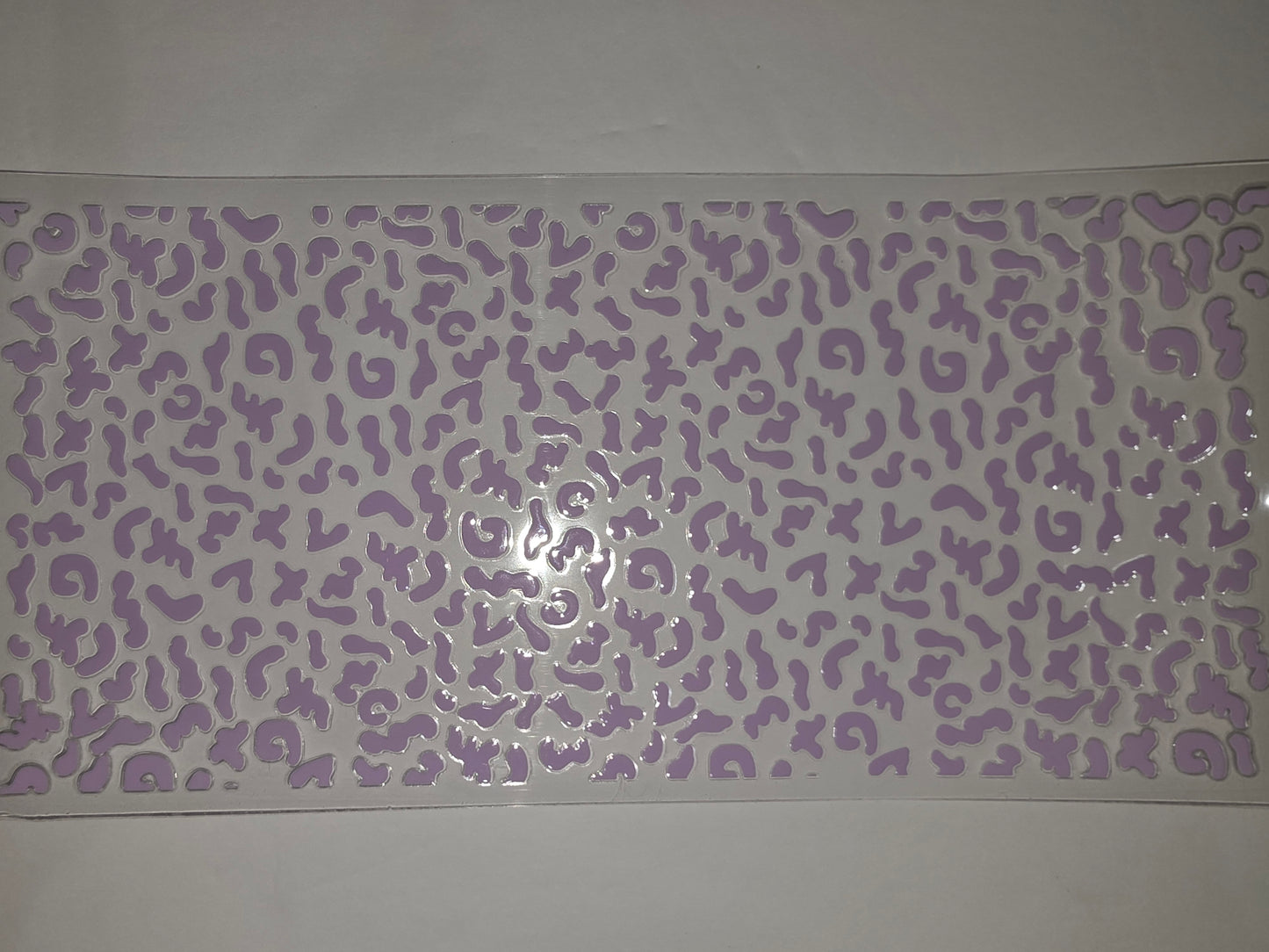 Lavender Leopard Print Tumbler Wrap - Cute Animal Skin Design for Cups