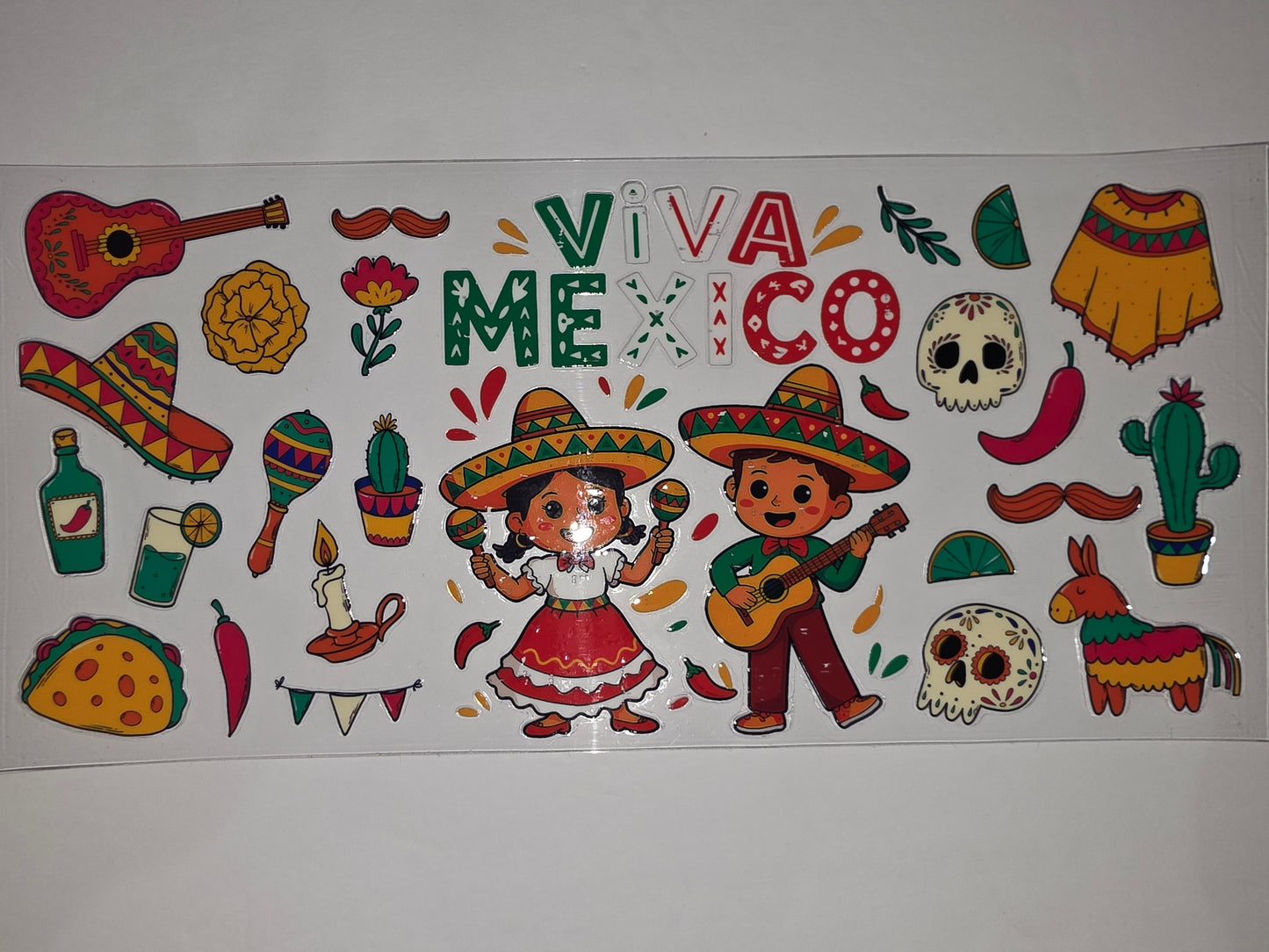 Fiesta Fun Tumbler Wrap - Mexican Kids, Guitars, Tacos, Skulls & More!