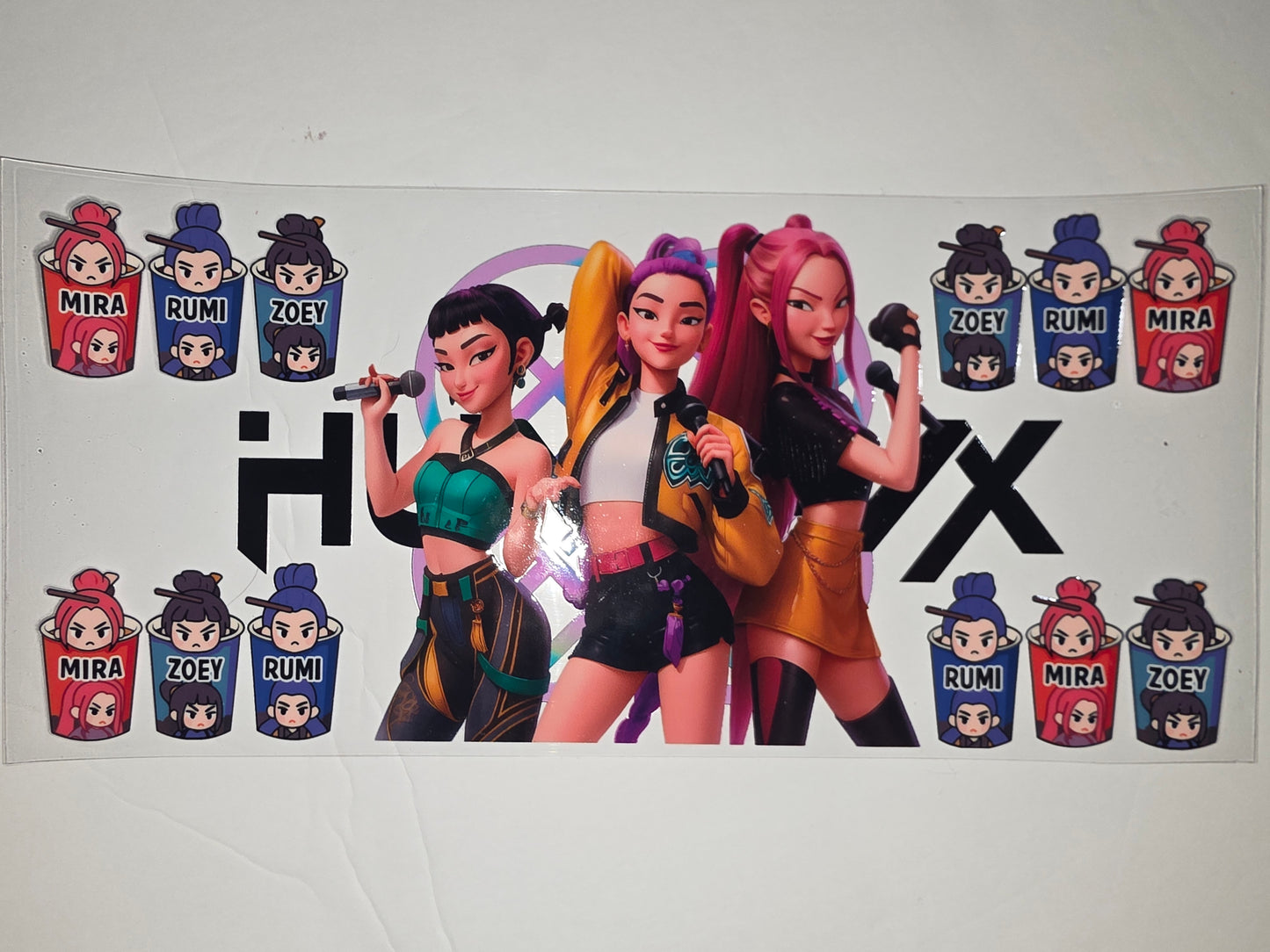 K-Pop Girl Group Tumbler Wrap - Anime Style, Vibrant Colors, Music Fan Gift
