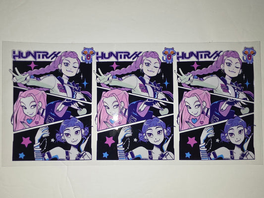 Anime Girl Tumbler Wrap - Purple, Pink, Blue Manga Style Drinkware Design