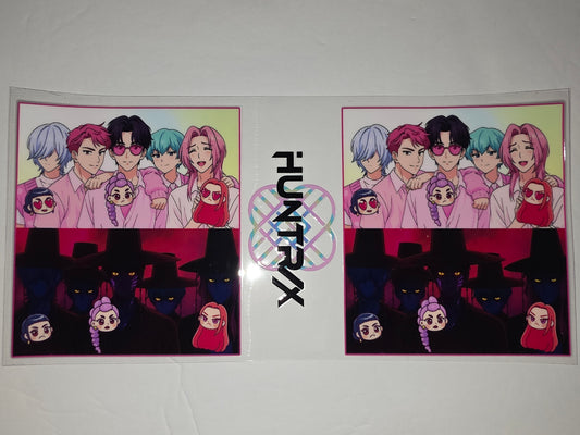 Anime Character Tumbler Wrap - Pink & Purple Chibi Style