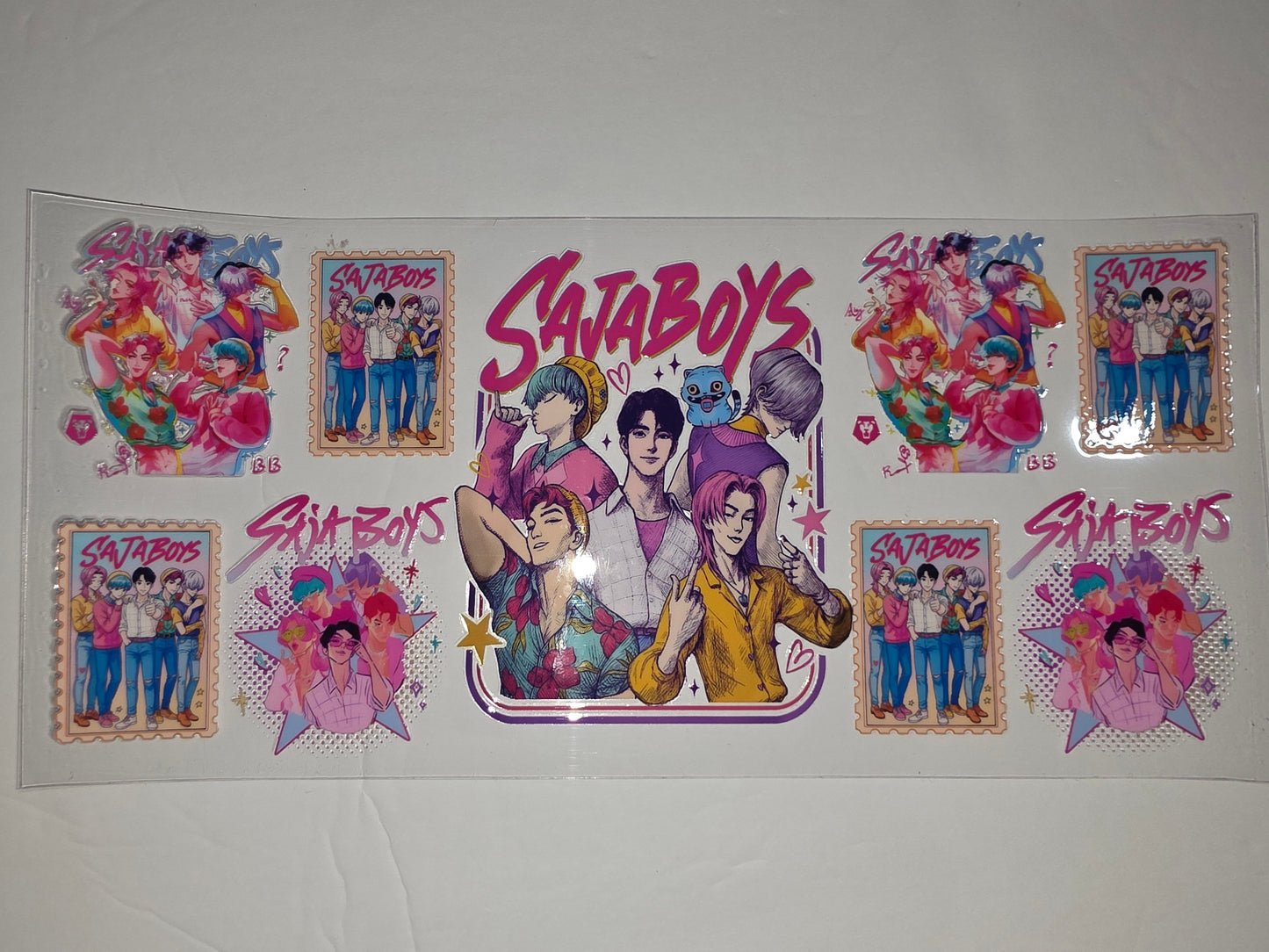 Anime Boy Band Tumbler Wrap - "Saja Boys" K-Pop Inspired Design