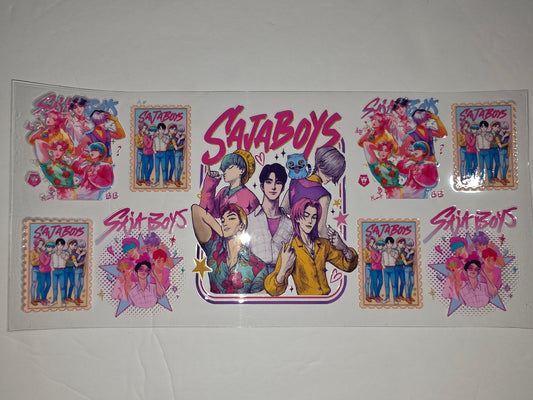 Anime Boy Band Tumbler Wrap - "Saja Boys" K-Pop Inspired Design