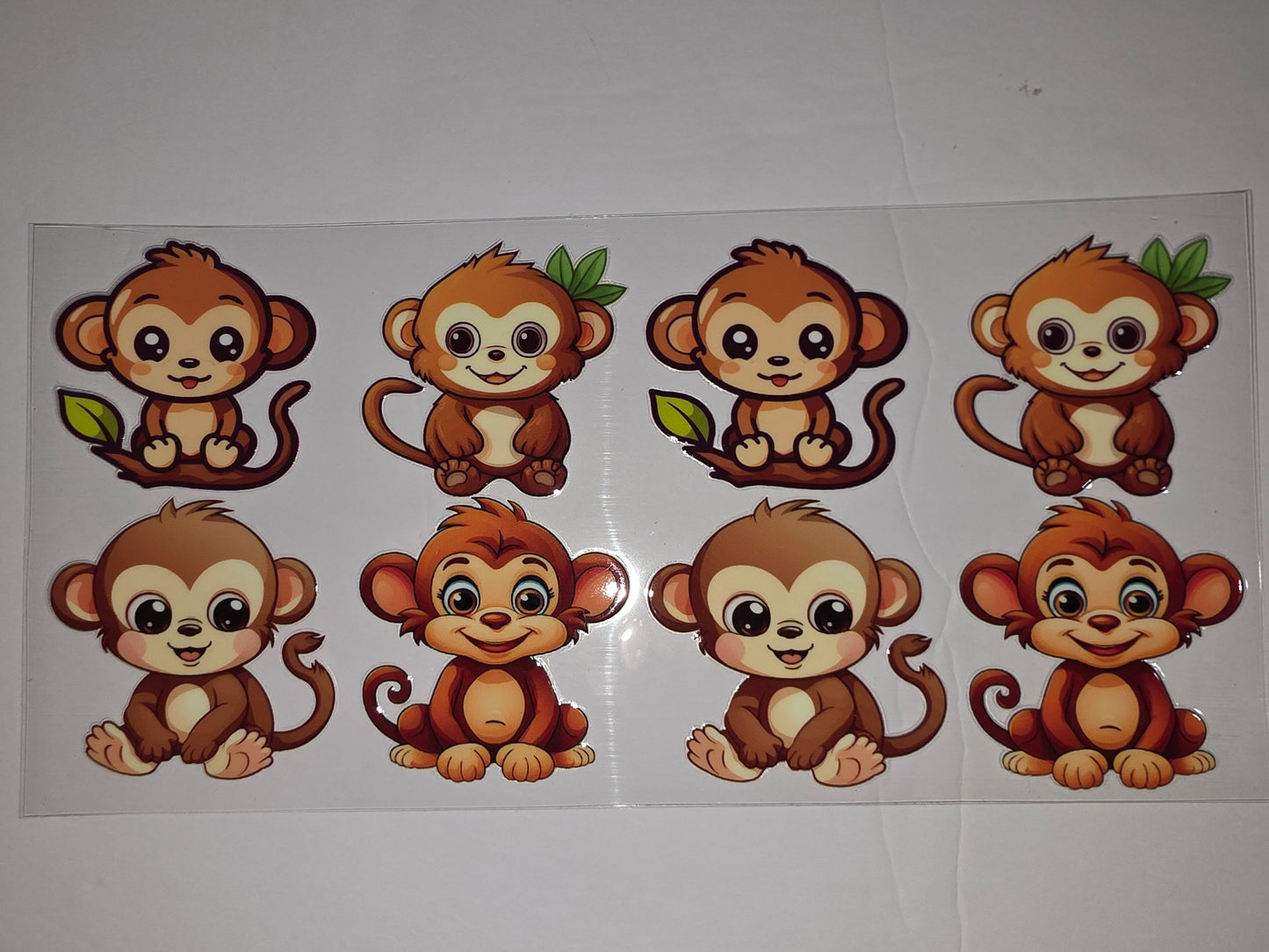 Cute Monkey Tumbler Wrap - Adorable Cartoon Animal Design for Cups & Drinkware
