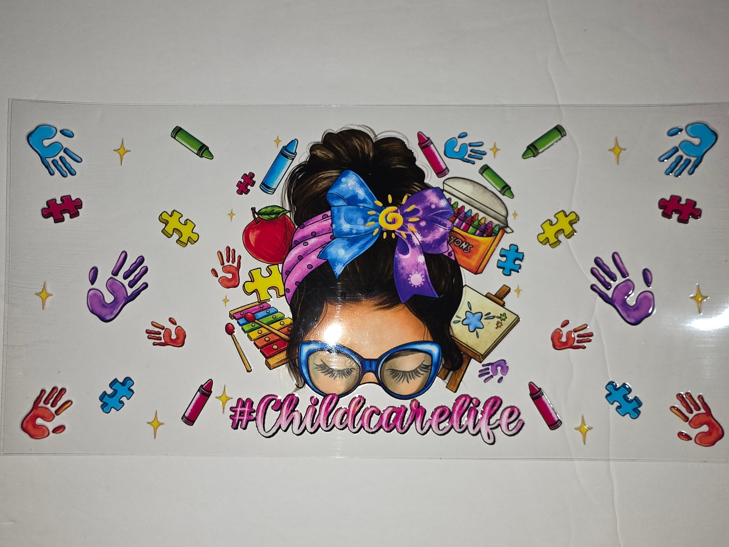 Childcare Life Tumbler Wrap - Teacher Appreciation, Daycare, Preschool, Kids Activities Design