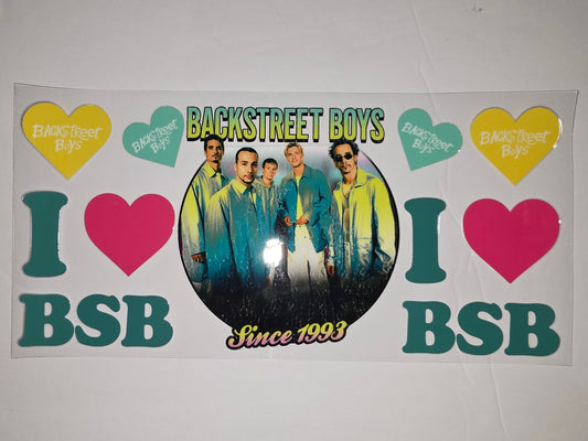 Backstreet Boys "I Love BSB" Tumbler Wrap - 90s Pop Music Fan Gift
