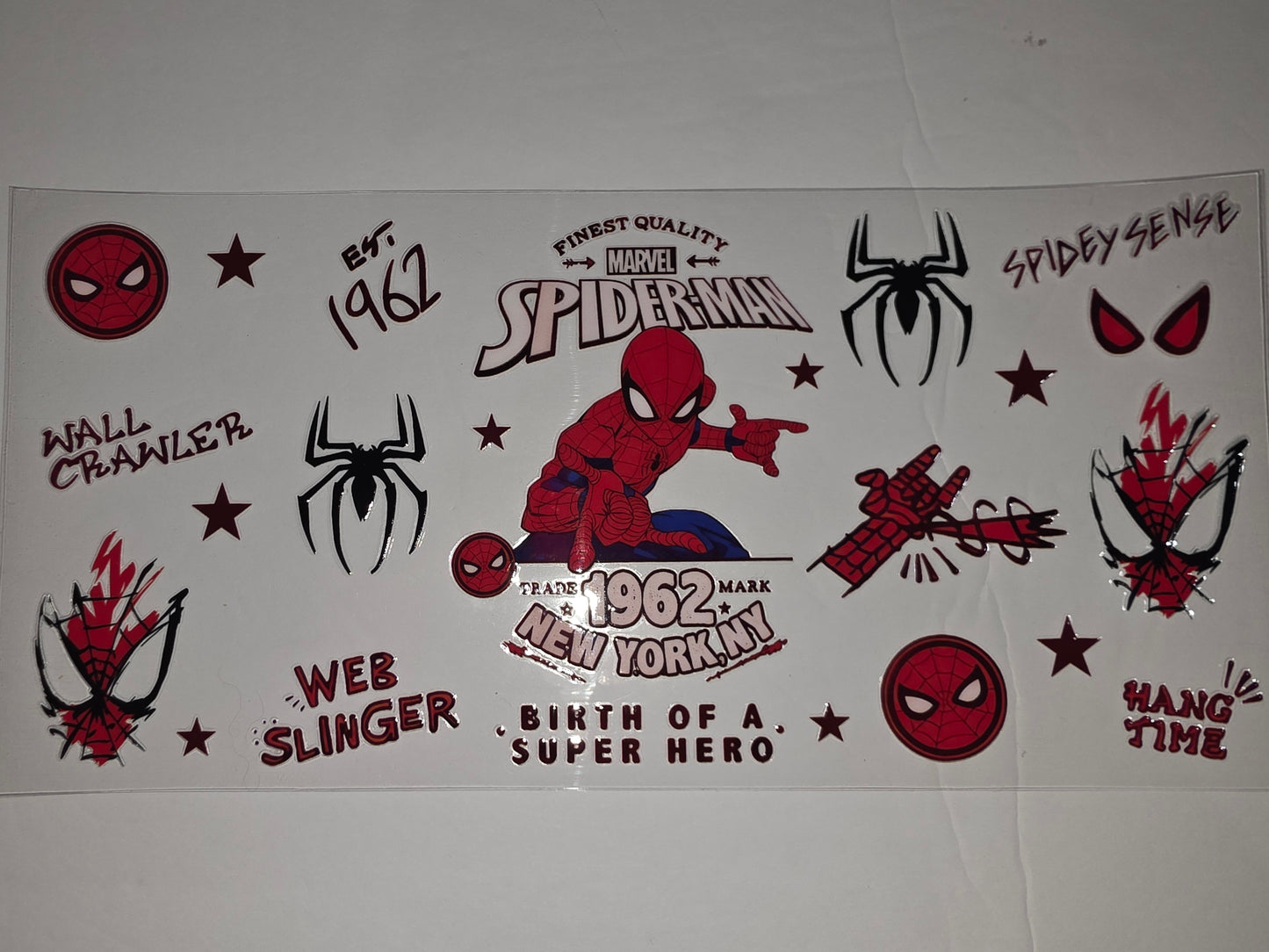 Spider-Man "Spidey Sense" Tumbler Wrap - Red, Black & White Superhero Design