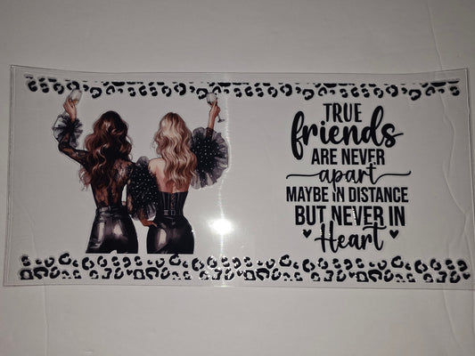 Best Friends Tumbler Wrap - Leopard Print & Black Lace Design