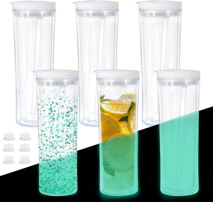 25 oz Glow In The Dark Snowglobe Tumbler with Flip Top Lid