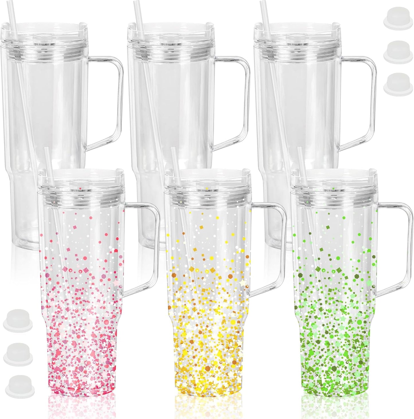 40 oz Snowglobe Tumbler with Handle