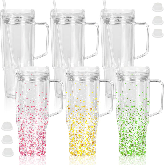 40 oz Snowglobe Tumbler with Handle