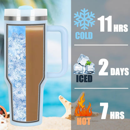 40 oz Stainless Steel Stanley Type Hot Cold Cup Handle