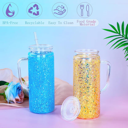 20 oz Acrylic Snowglobe Tumbler with Handle