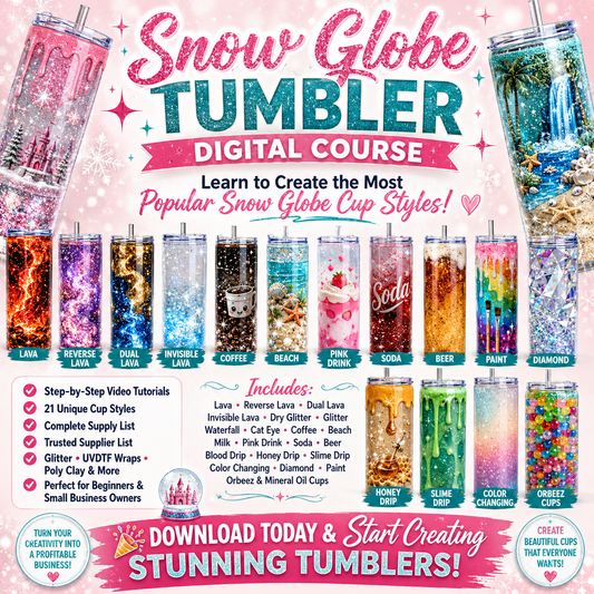 0 Snow Globe Tumbler Cup Course Digital product
