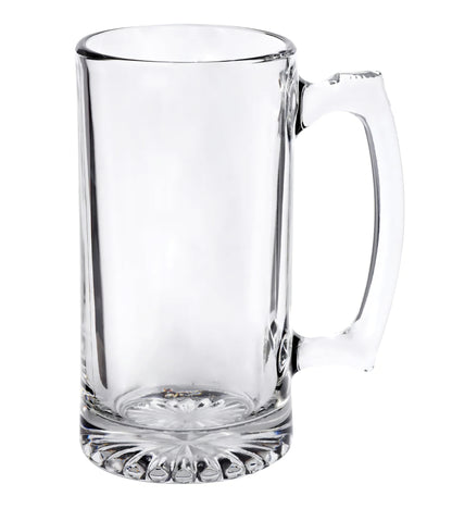 26 oz Large Clear Glass Beer Stein