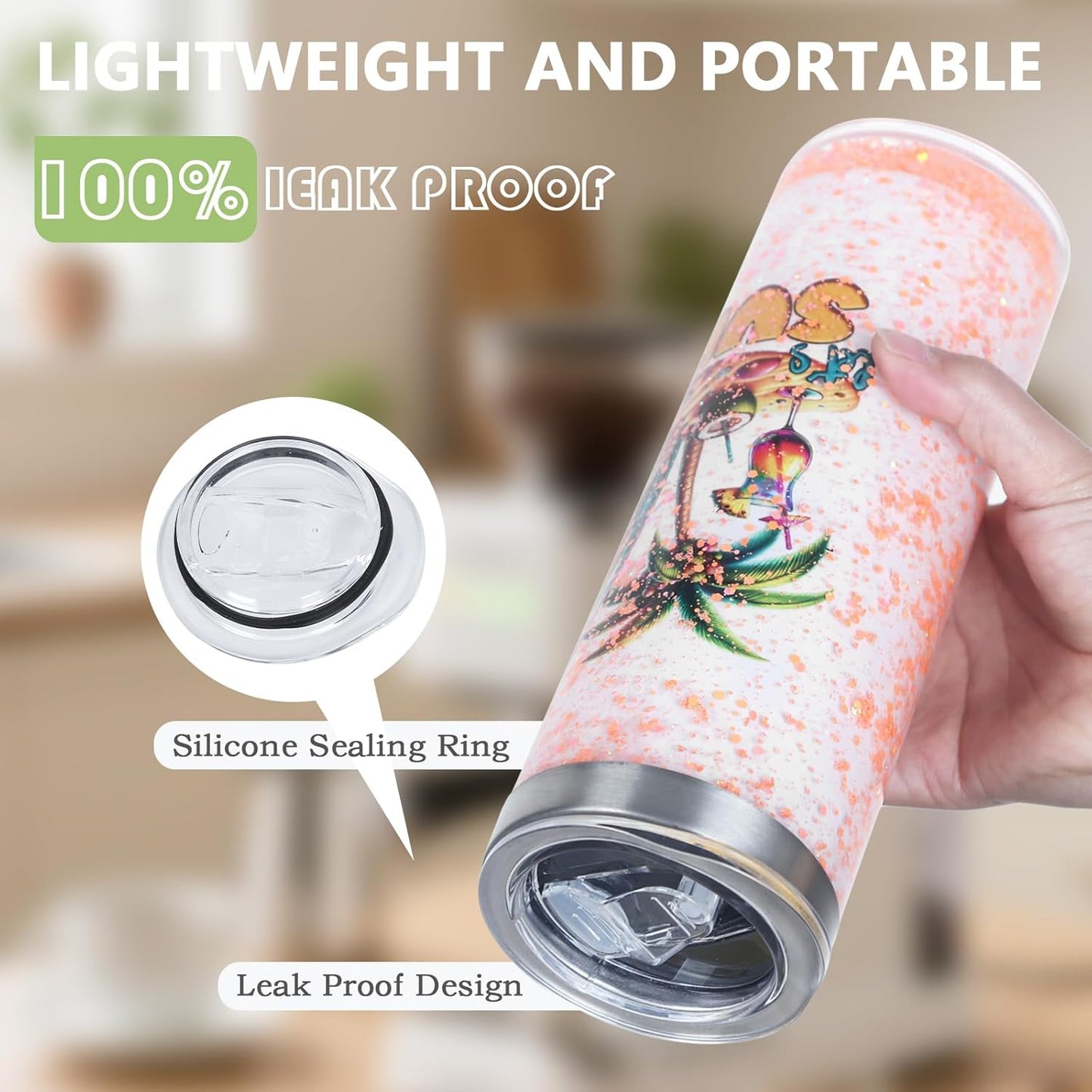 20 oz Hot or Cold Storyboard Snowglobe Tumbler Leakproof